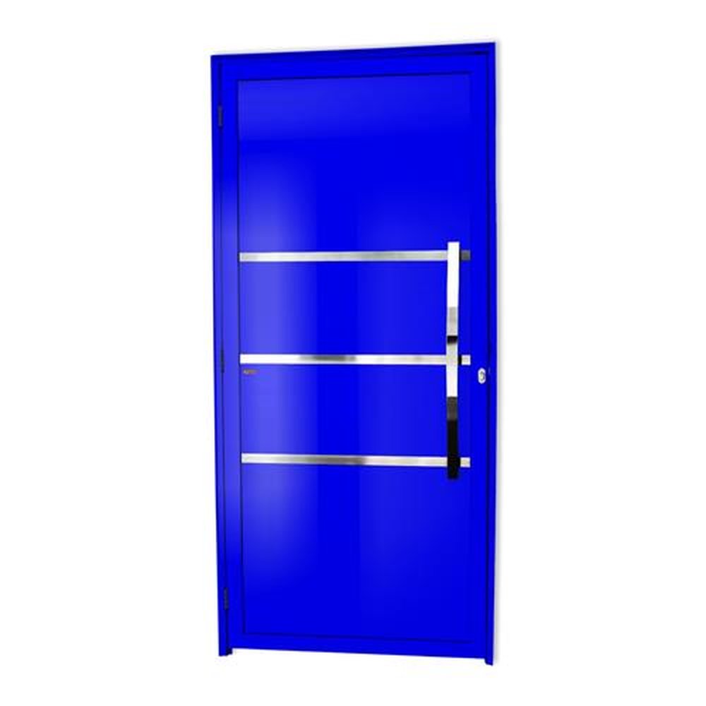 Porta Lambril Evolution com Puxador Lado Direito Super Azul Brilhante 90