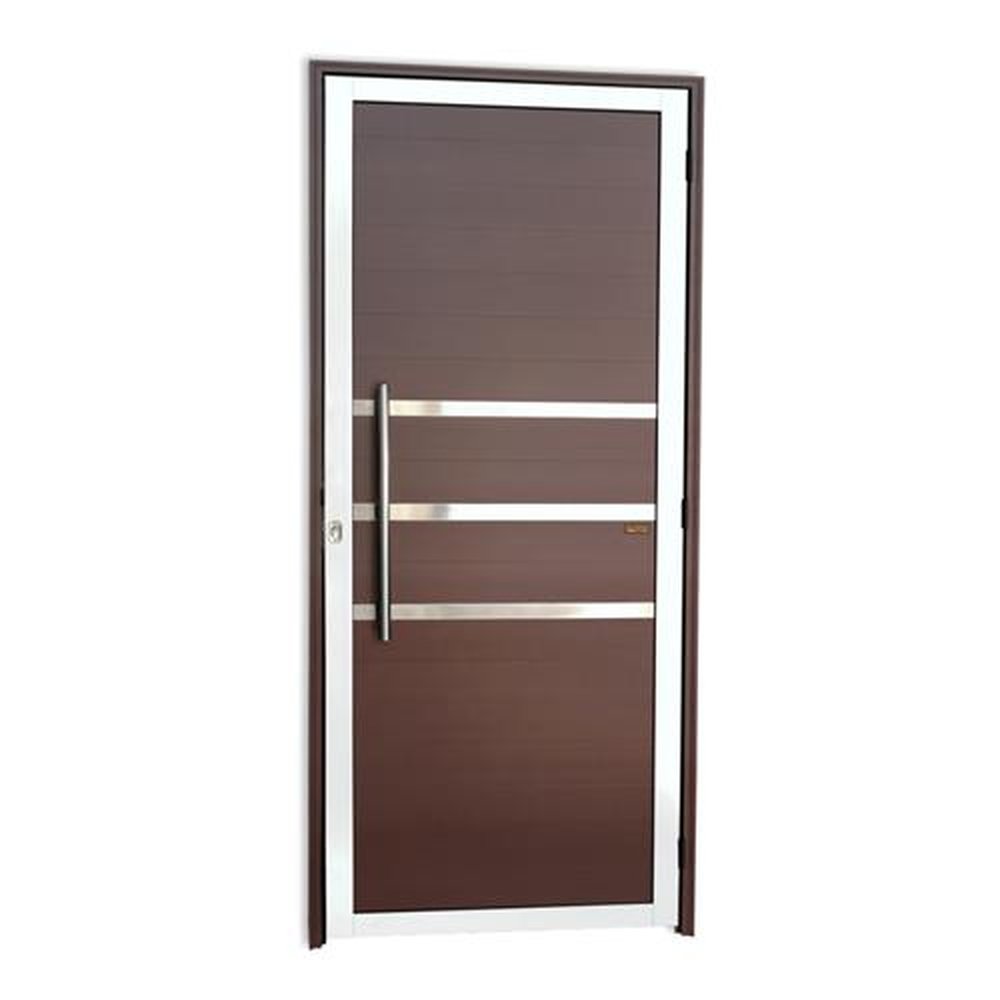Porta Lambril com Friso com Puxador Lado Esquerdo Super Mix Corten 80