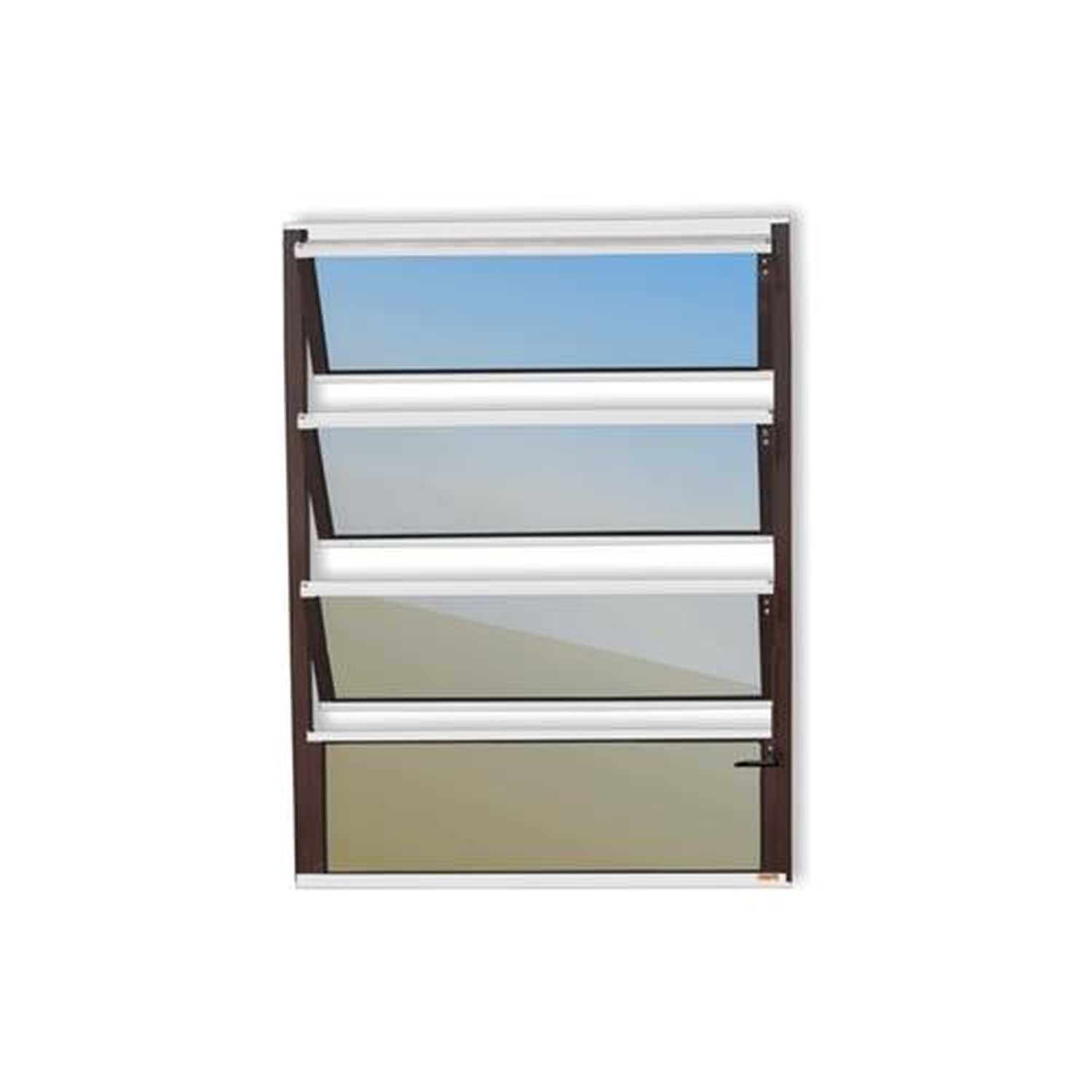 Basculante 80 X 60 Plus Vidro Reflex Mix Corten