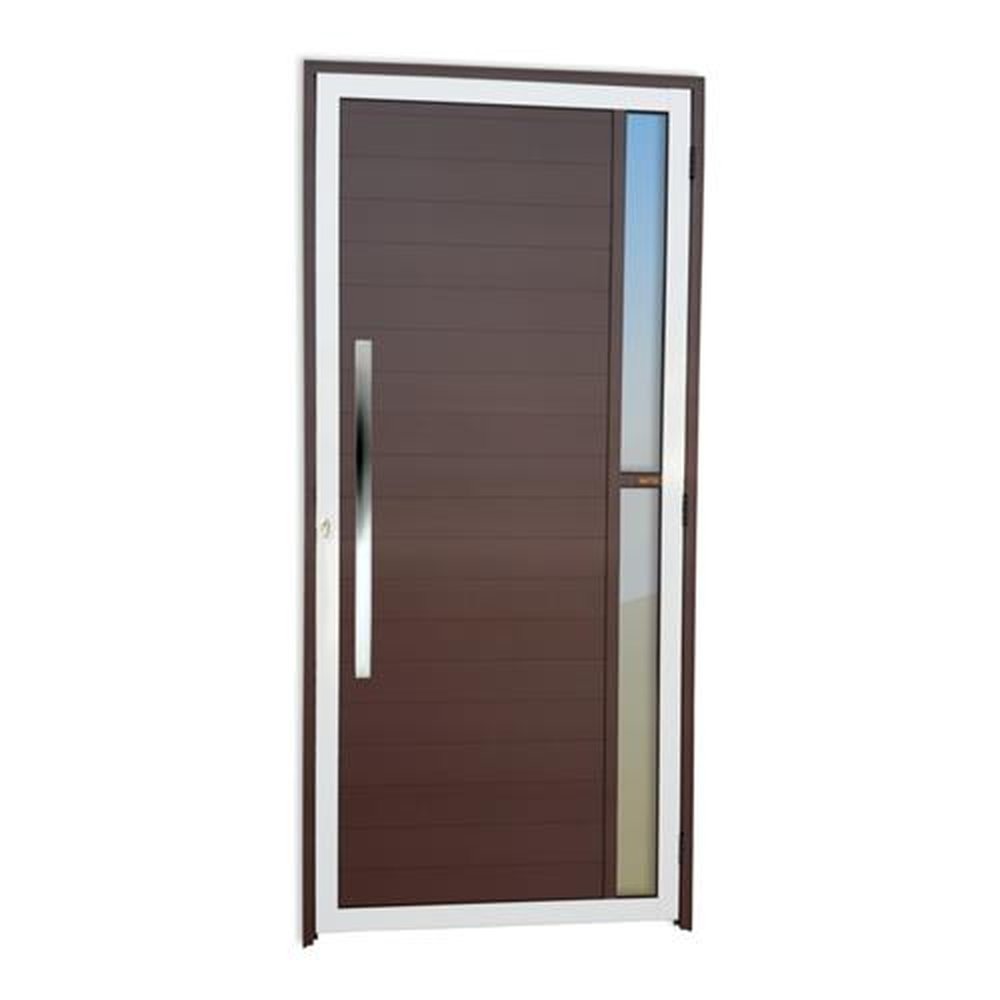 Porta Lambril Visione com Puxador Lado Esquerdo Super Mix Corten 90