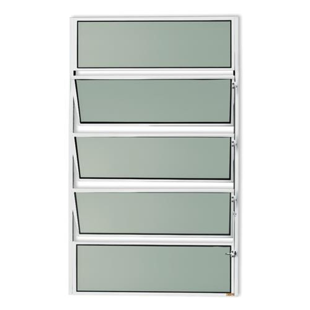 Basculante 100 X 40 Master Vidro Boreal Branco Brilhante