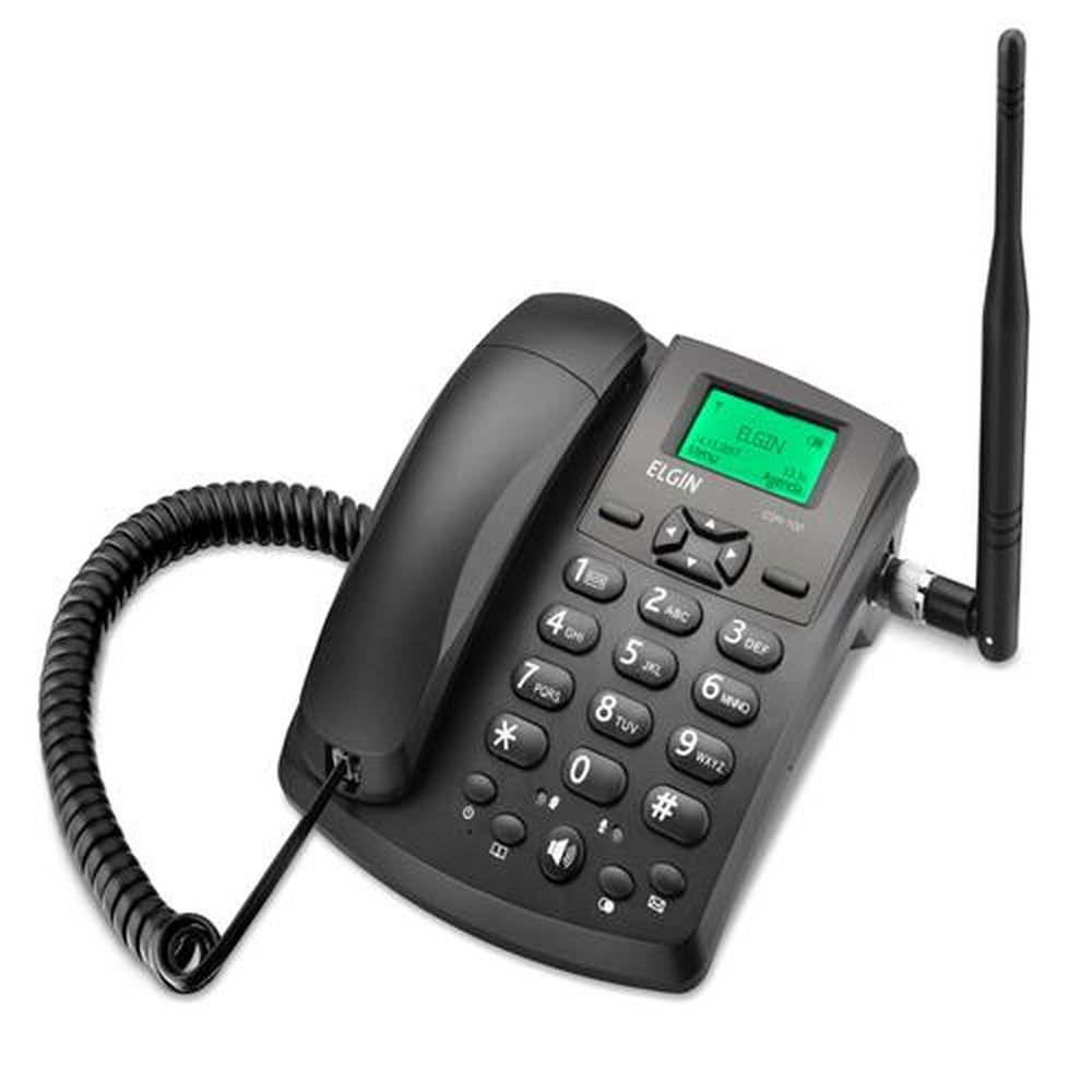 Telefone GSM Fixo Elgin GSM100 Preto