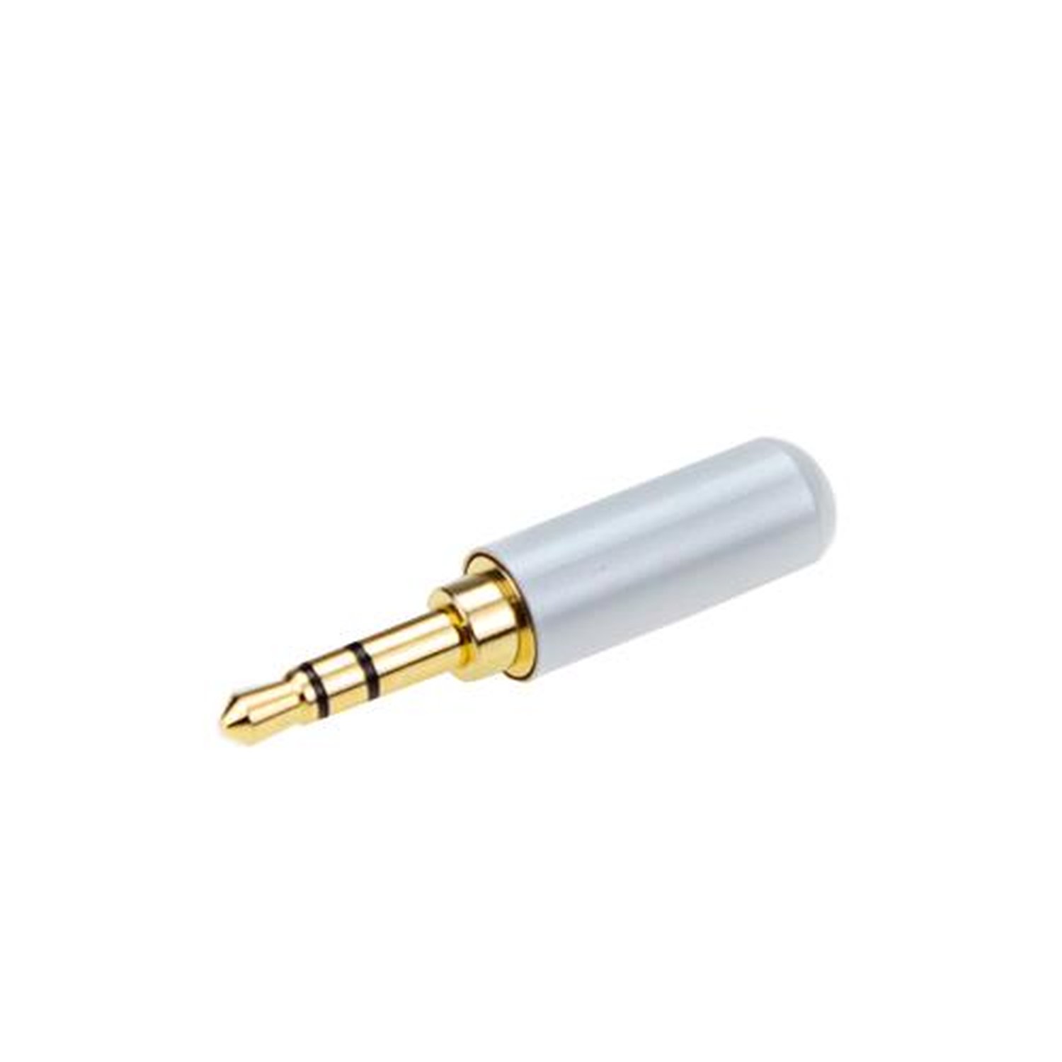 Plug P2 Stereo Profissional Metálico Gold Branco Com 10 Peças