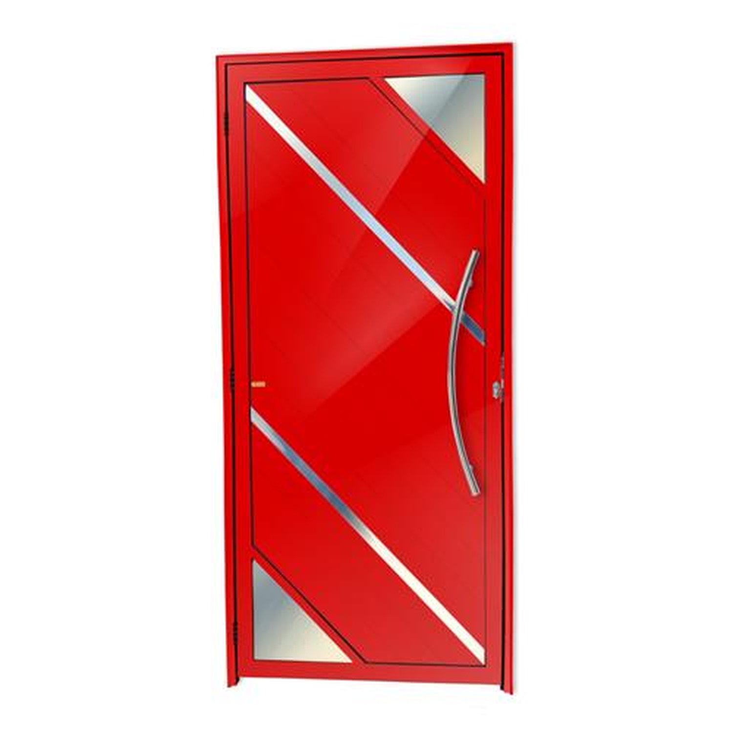Porta Lambril Oasis com Puxador Lado Direito Super Vermelho Brilhante 100