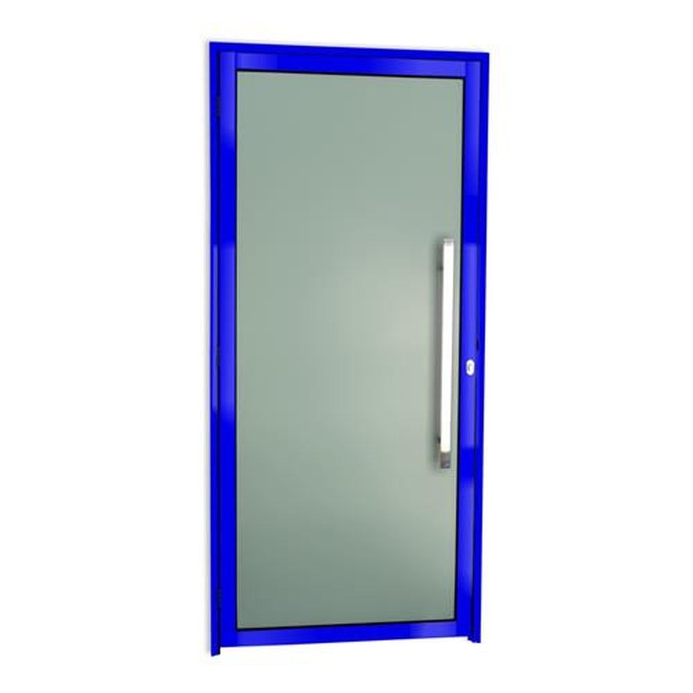Porta Murano com Puxador Lado Direito Super Azul Brilhante 100