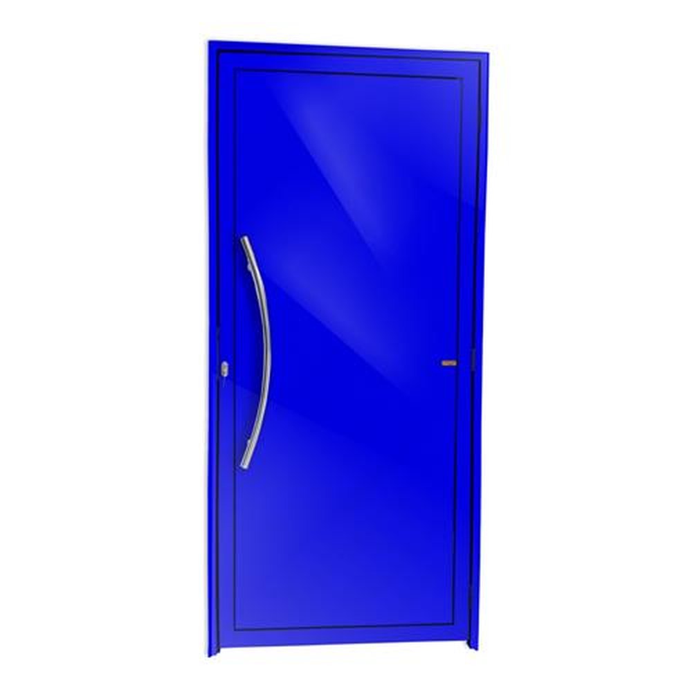 Porta Lambril Savana com Puxador Lado Esquerdo Super Azul Brilhante 100