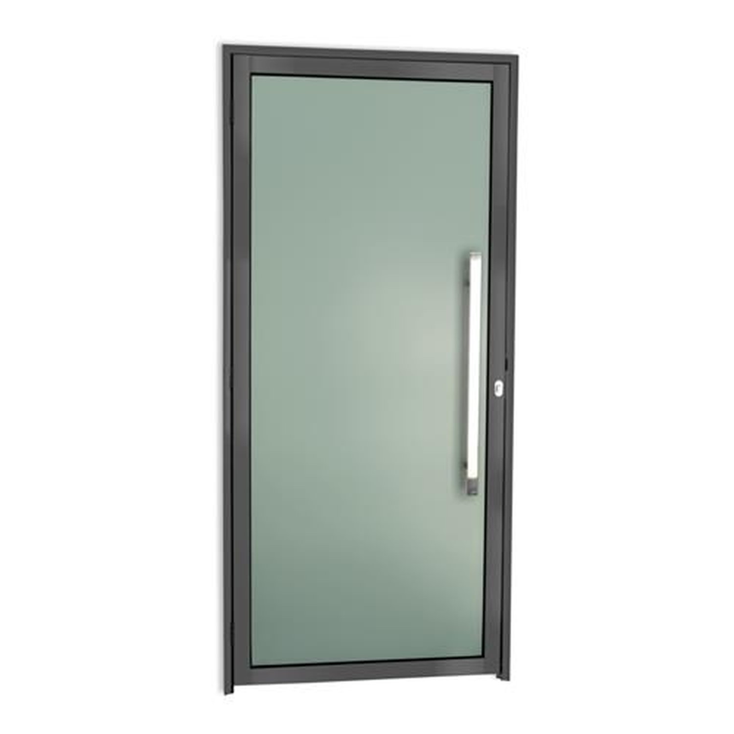 Porta Murano com Puxador Lado Direito Super Cinza Acetinado 100