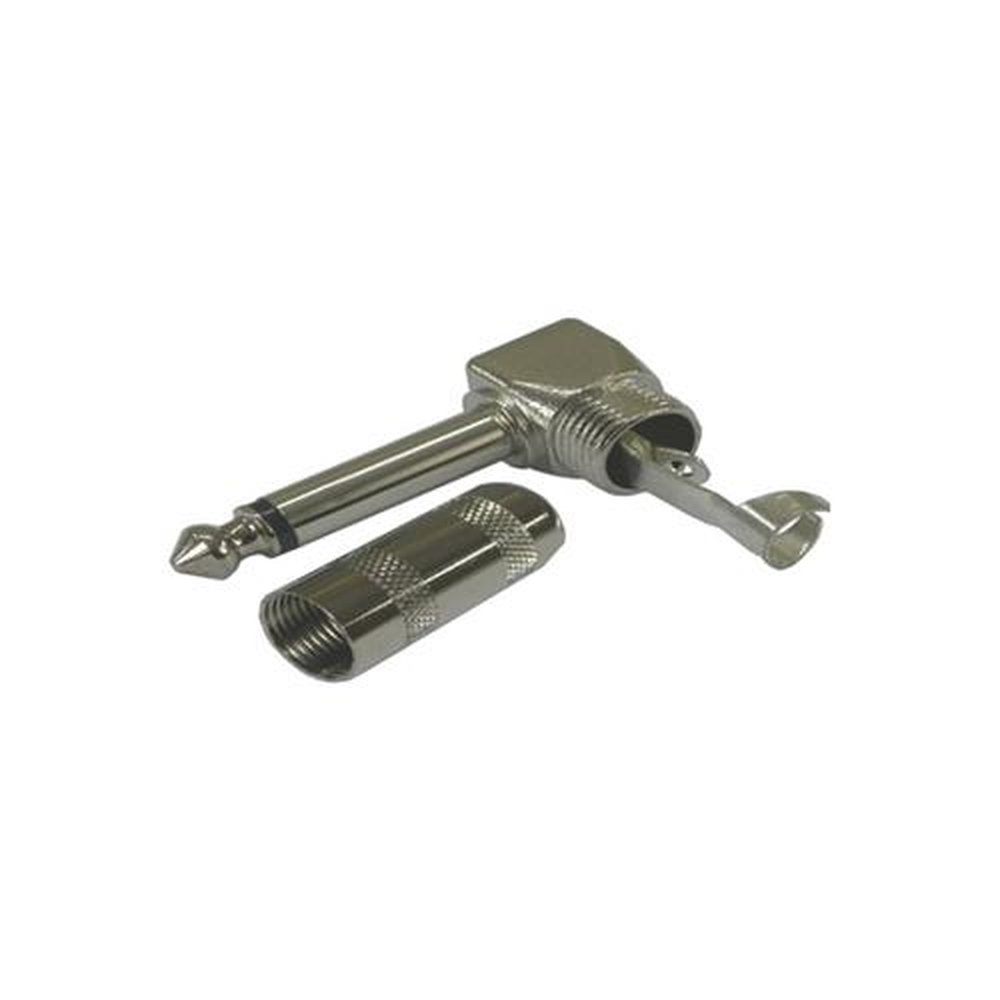 Plug P10 Mono 90º Niquelada Com 10 Peças