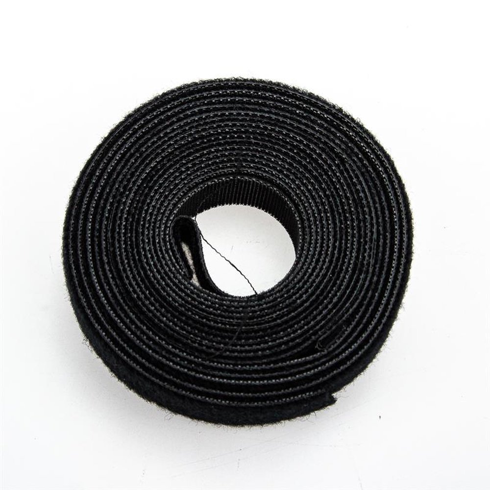 Abraçadeira Velcro Dupla Face Rolo 2,5 Metros Preto