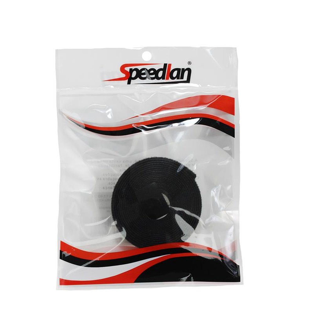Abraçadeira Velcro Dupla Face Rolo 2,5 Metros Preto