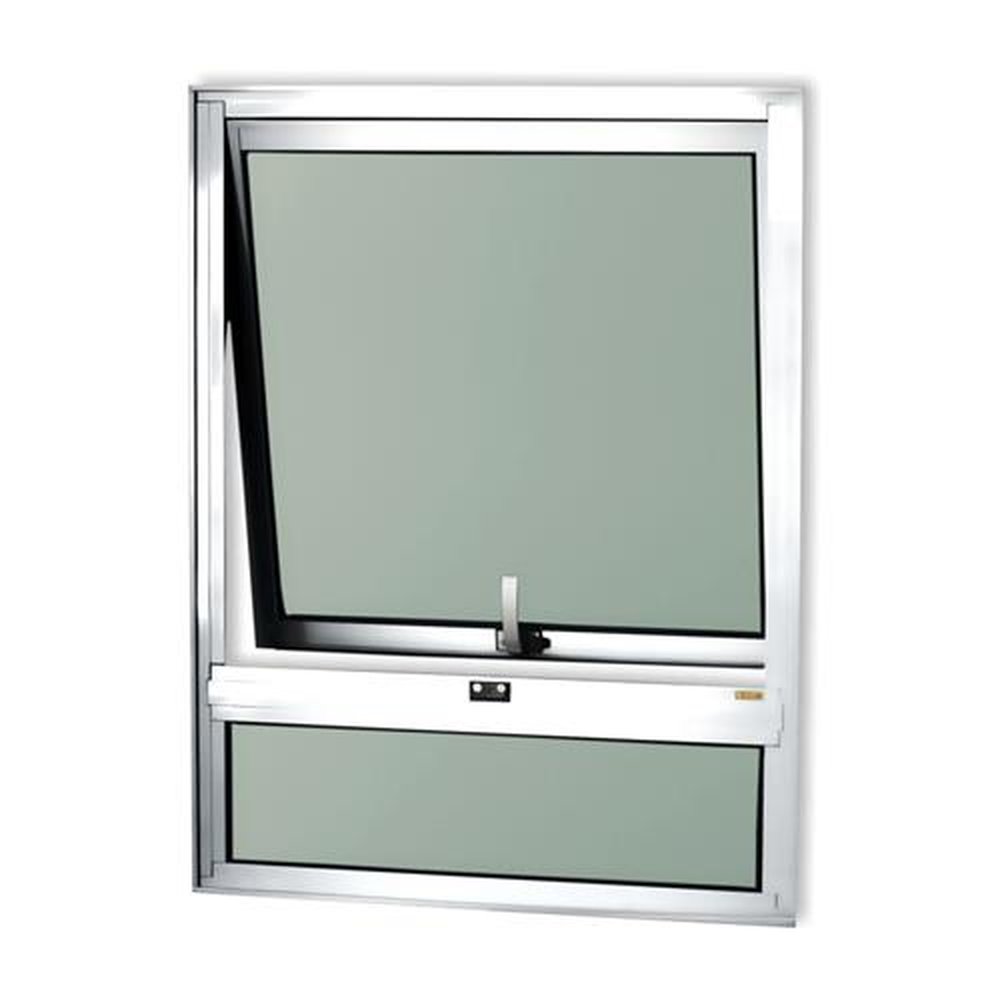 Maxim-Ar 80 X 80 com Bandeira Confort Vidro Boreal Anodizado Brilhante