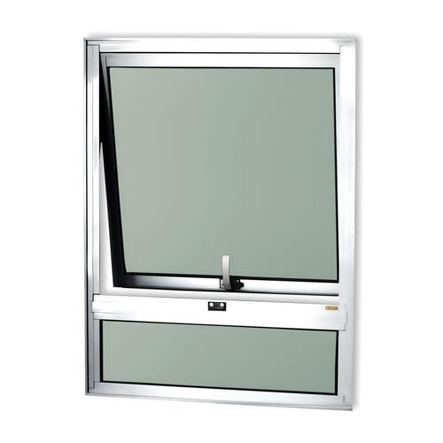 Maxim-Ar 80 X 80 com Bandeira Confort Vidro Boreal Anodizado Brilhante
