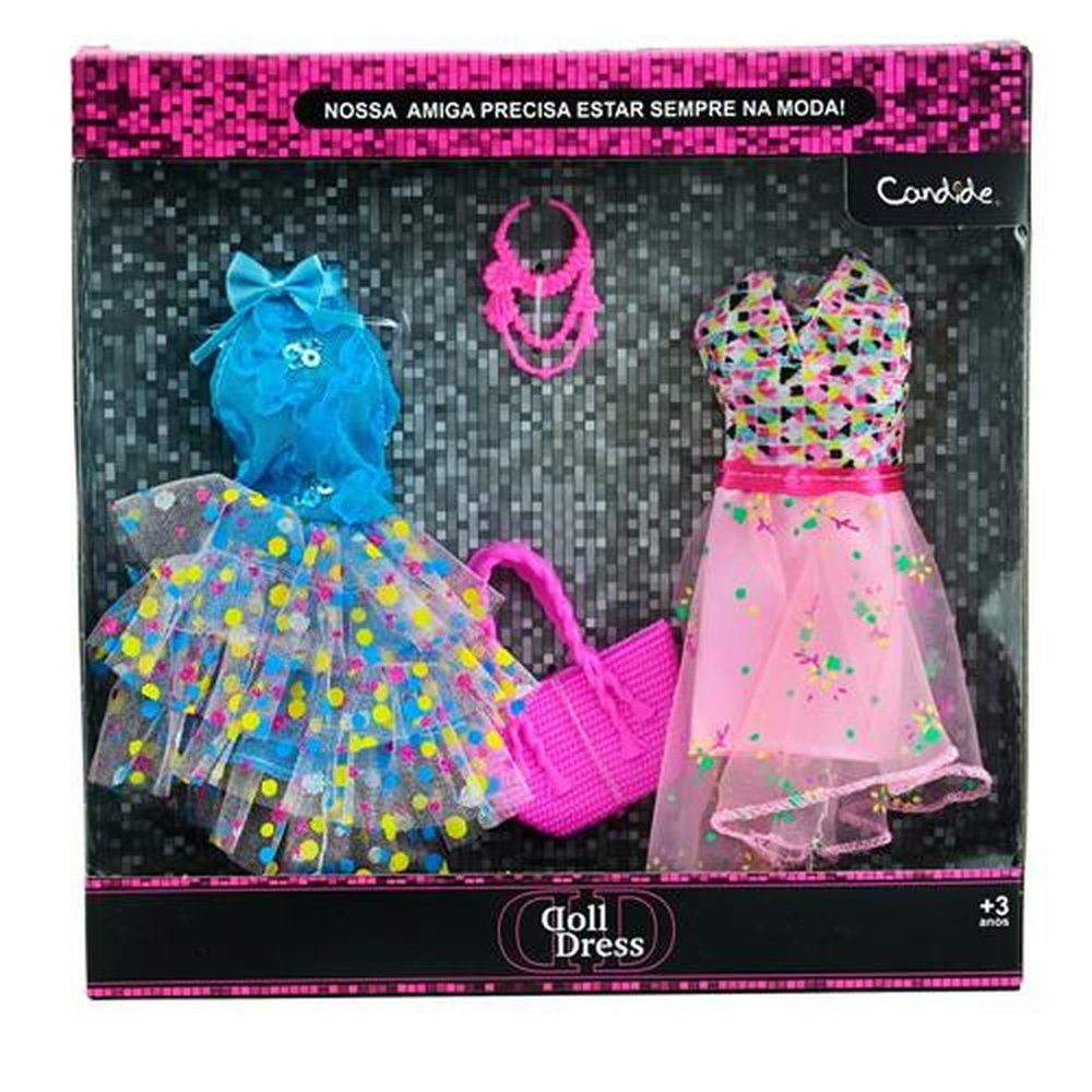Doll Dress Vestido Para Boneca Kit 2 Looks
