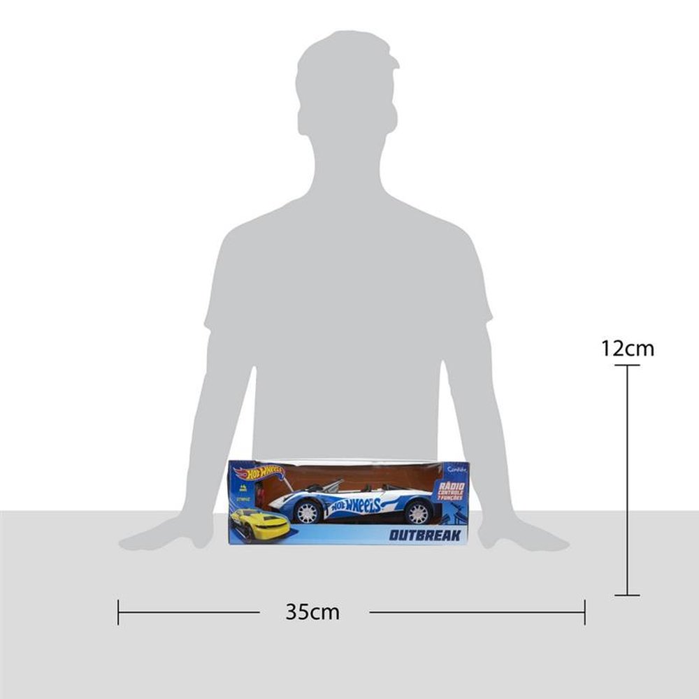 Veiculo Outbreak Radio Controle 7 Funções Pilhas Hot Wheels