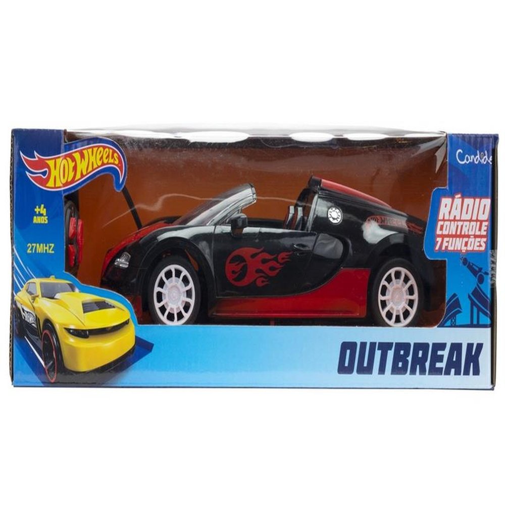 Veiculo Outbreak Radio Controle 7 Funções Pilhas Hot Wheels