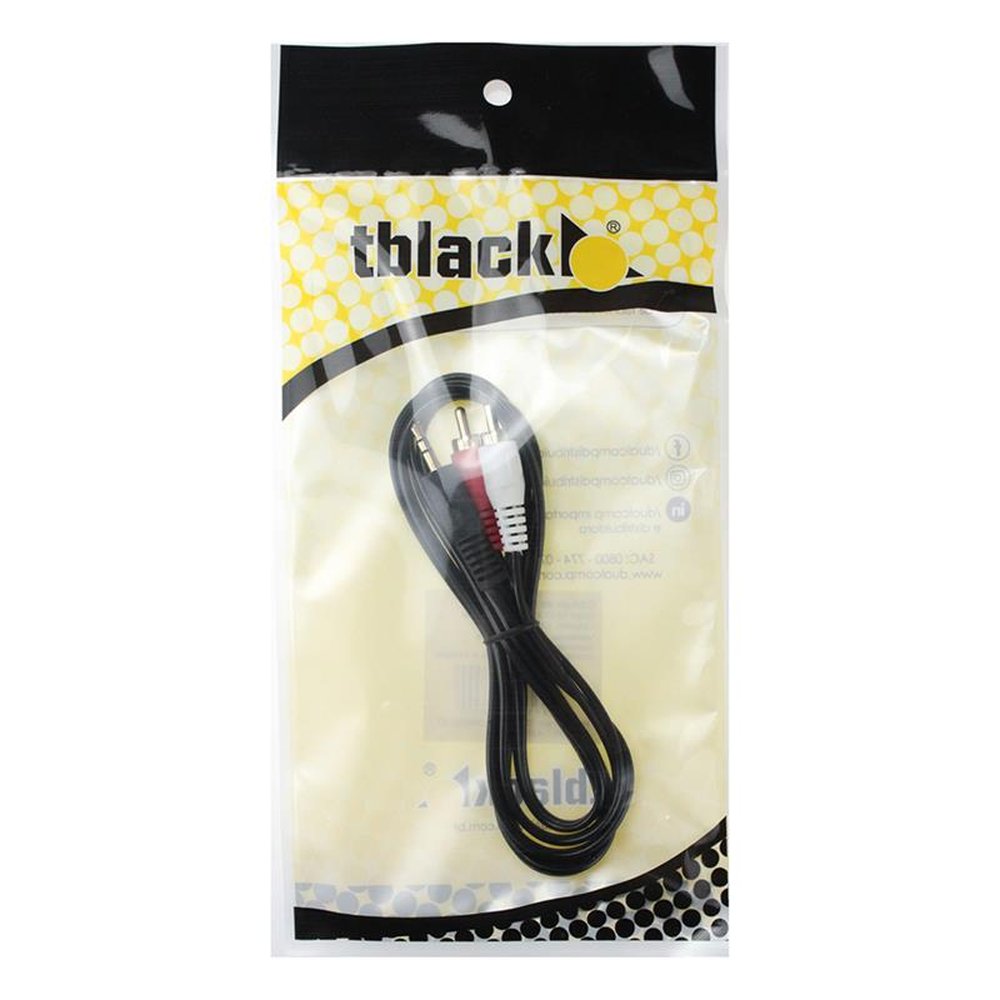 Cabo P2 Stereo X 2 Rca Gold 1,5 Metros