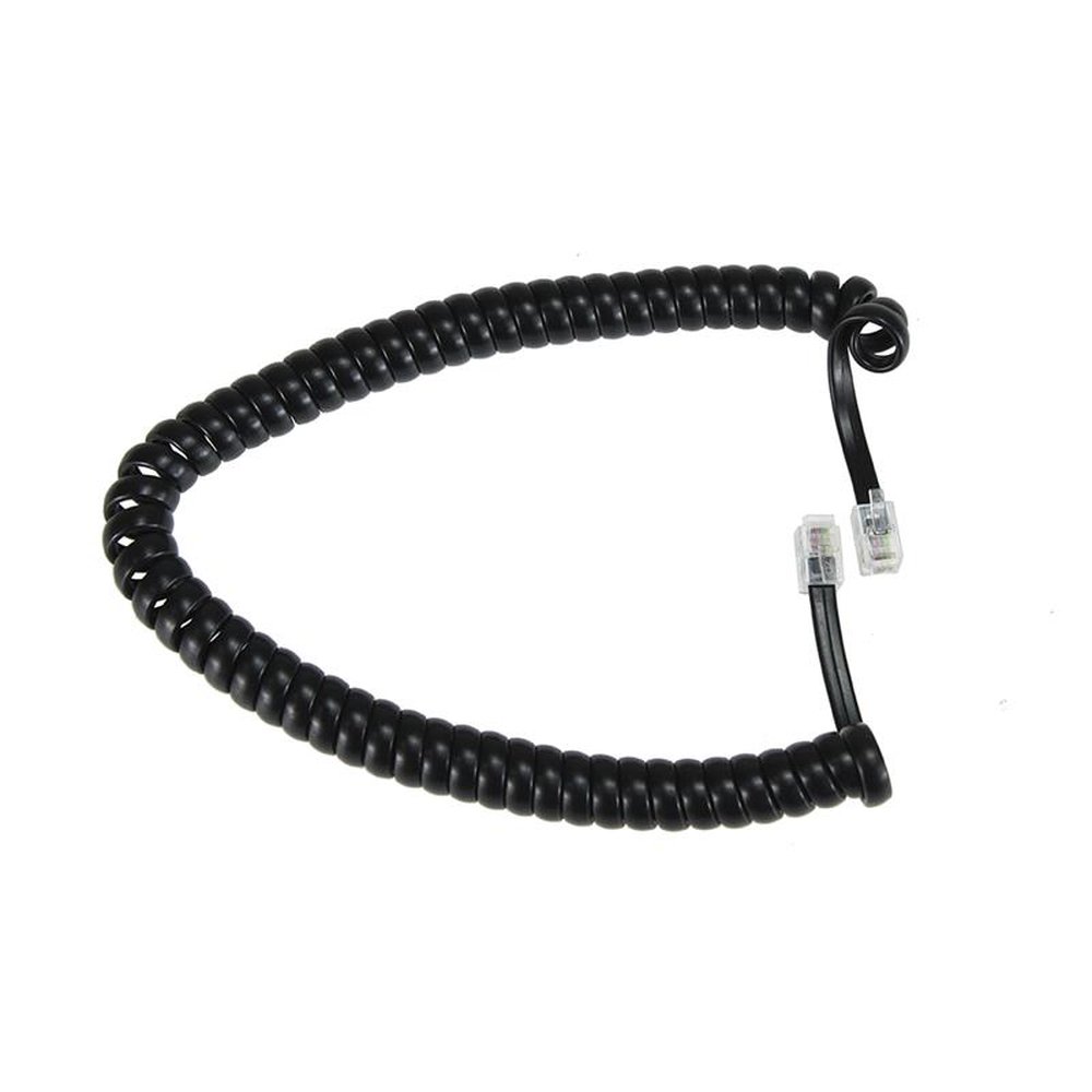 Cordão Espiral 4P4C 2 Metro Preto