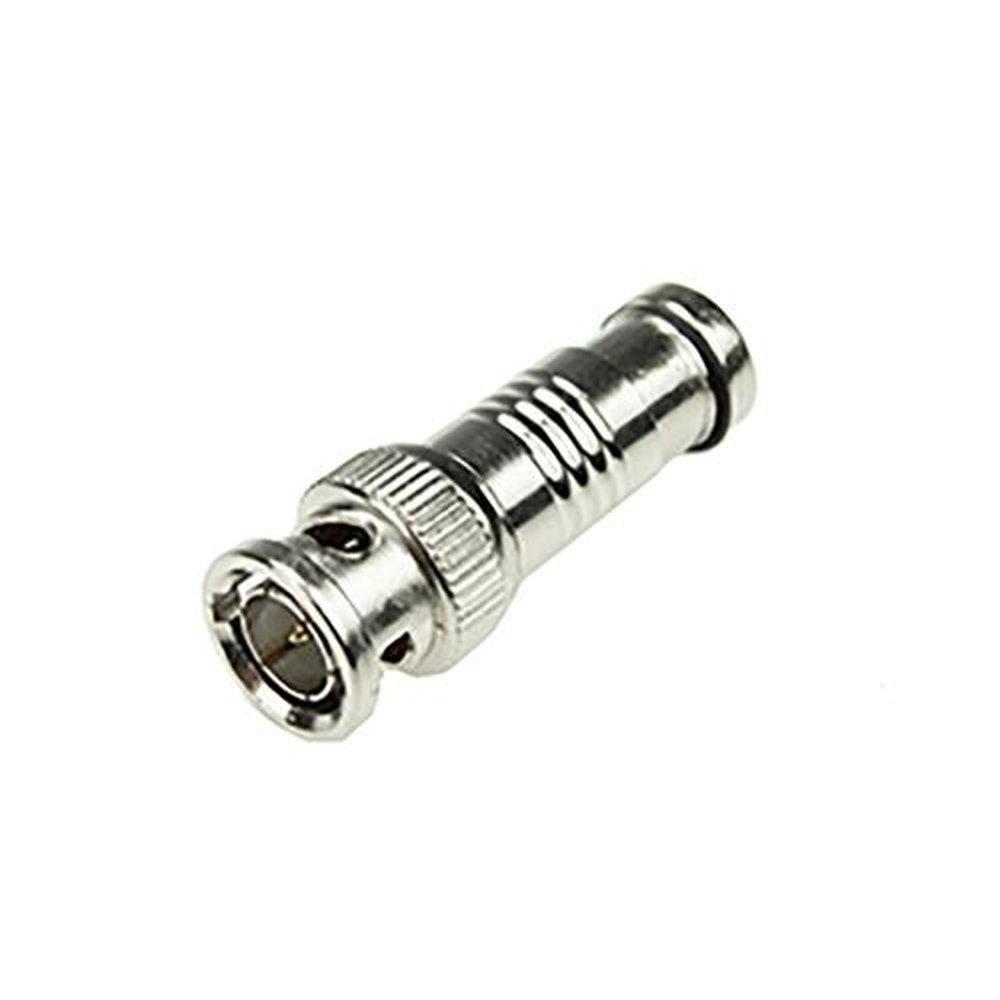 Conector Bnc Rg59 Macho Compressão Fixo Com 25 Peças