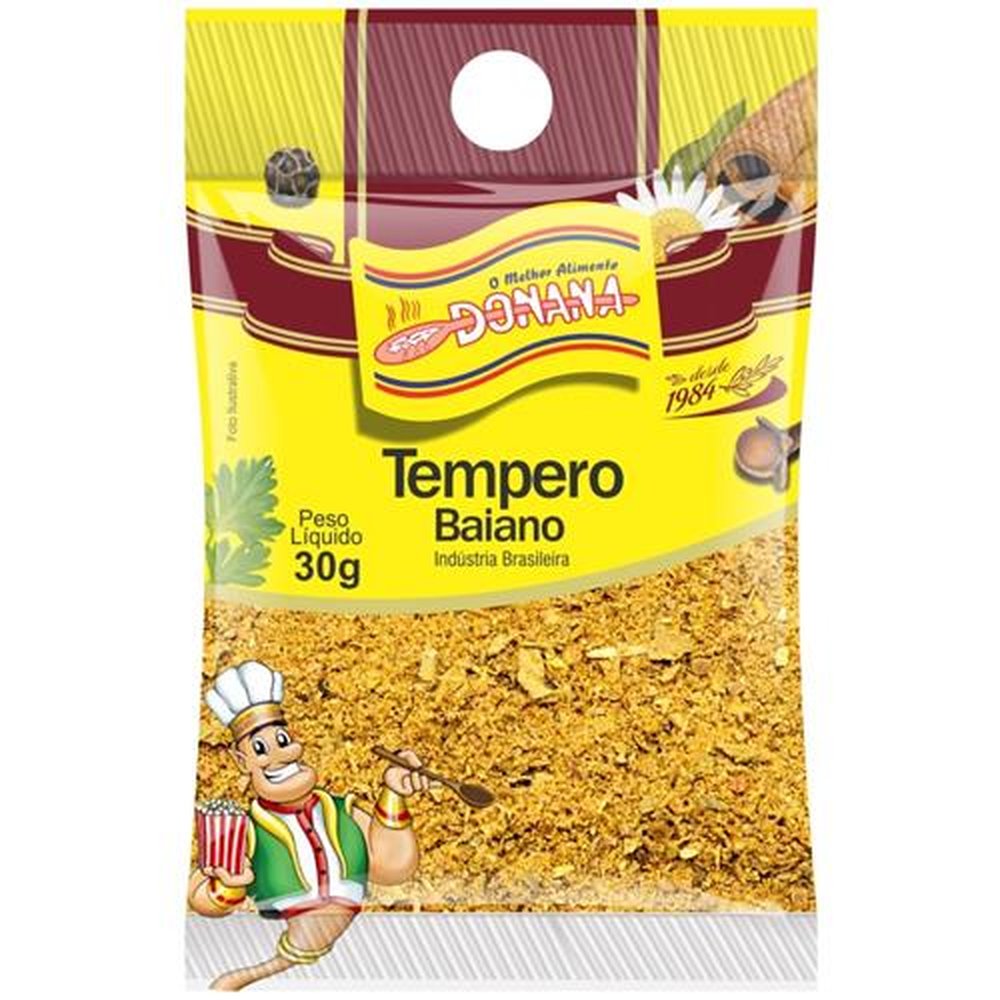 Tempero Baiano 30g Donana - Embalagem Contém 50 Unidades