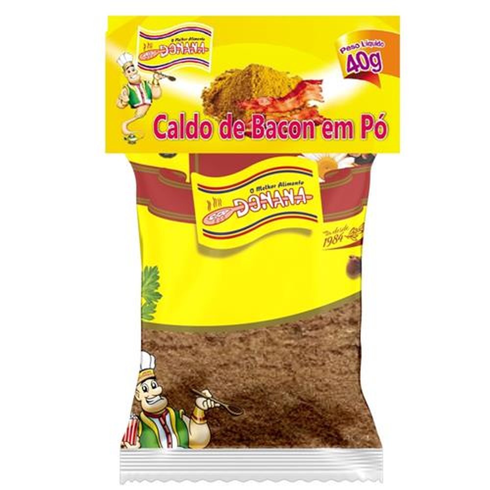 Caldo de Bacon em Po 40g Donana - Embalagem Contém 30 Unidades