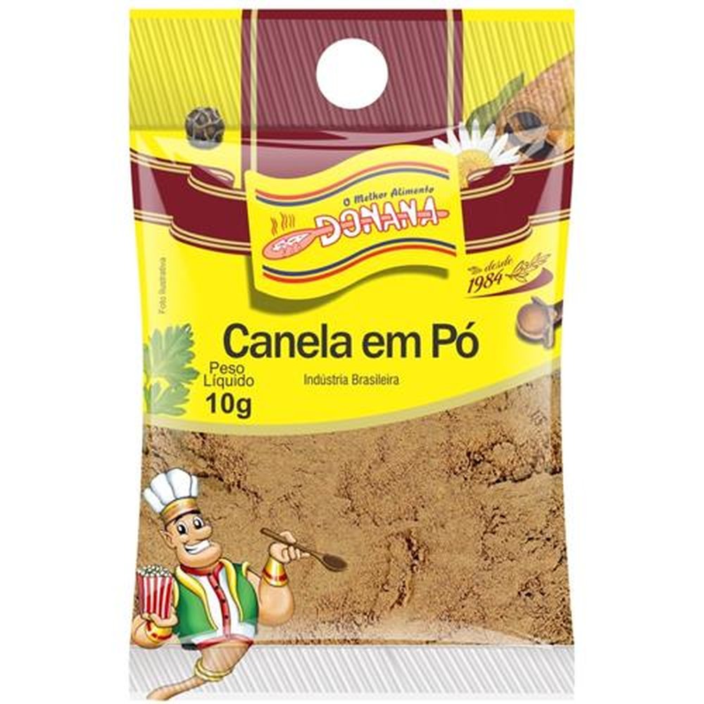 Canela em Pó 10g Donana - Embalagem Contém 50 Unidades