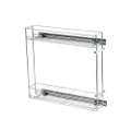 Porta Garrafas / Latas Slim - Lateral Com Trilho Telescópico em Inox Schmitt Cor Inox