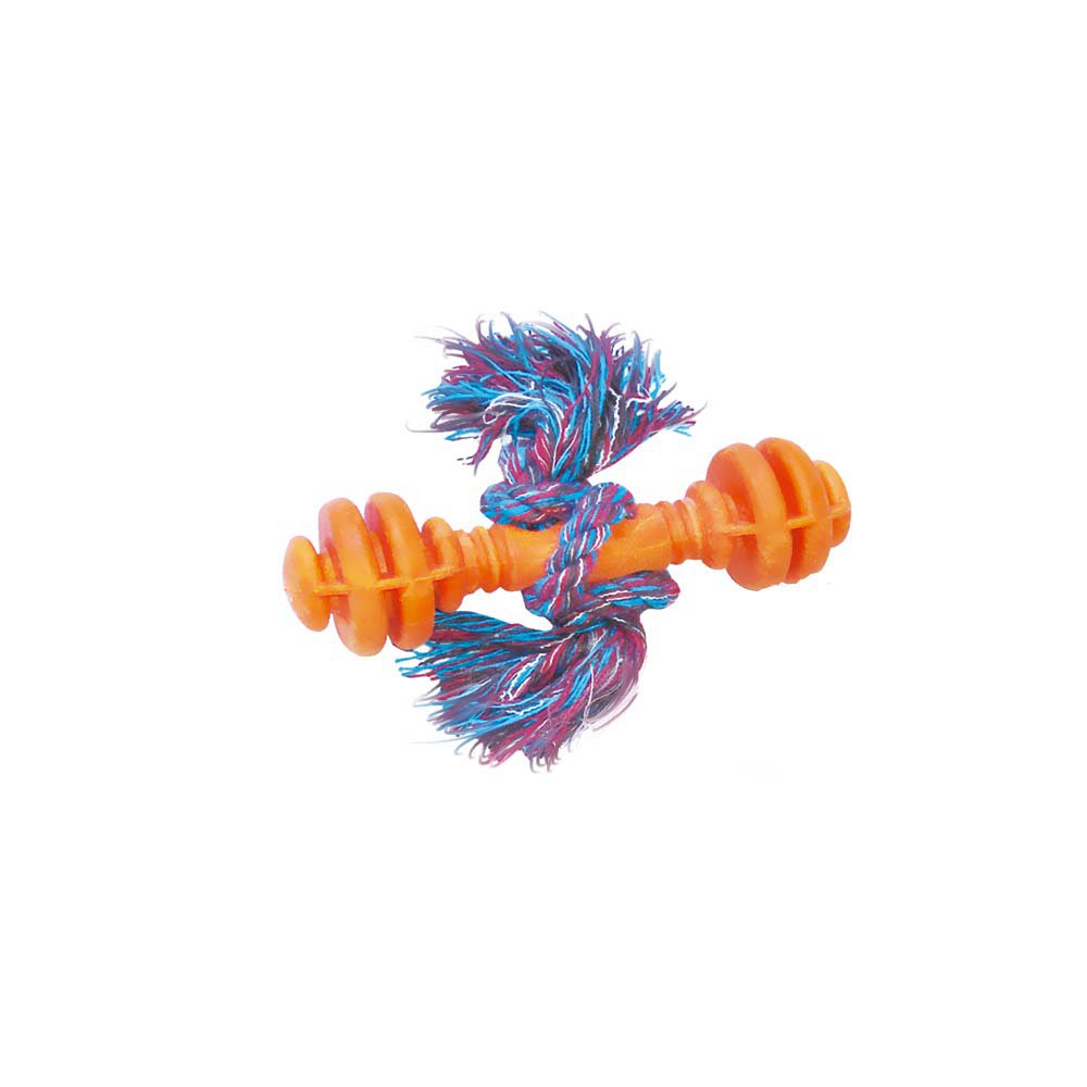 Halteres Macico De Borracha Com Corda Cores Sortidas