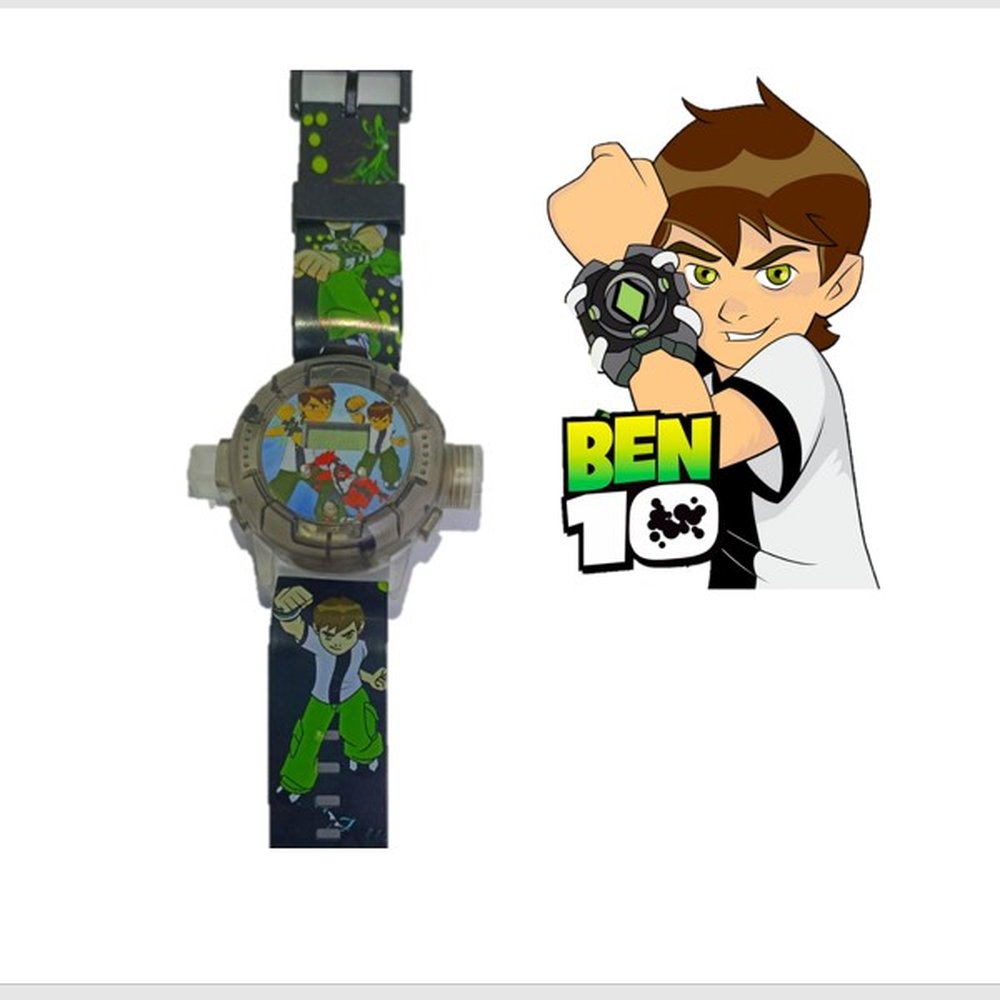 Relógio Infantil Ben 10 Com Projetor de Imagem, Musica e Pisca