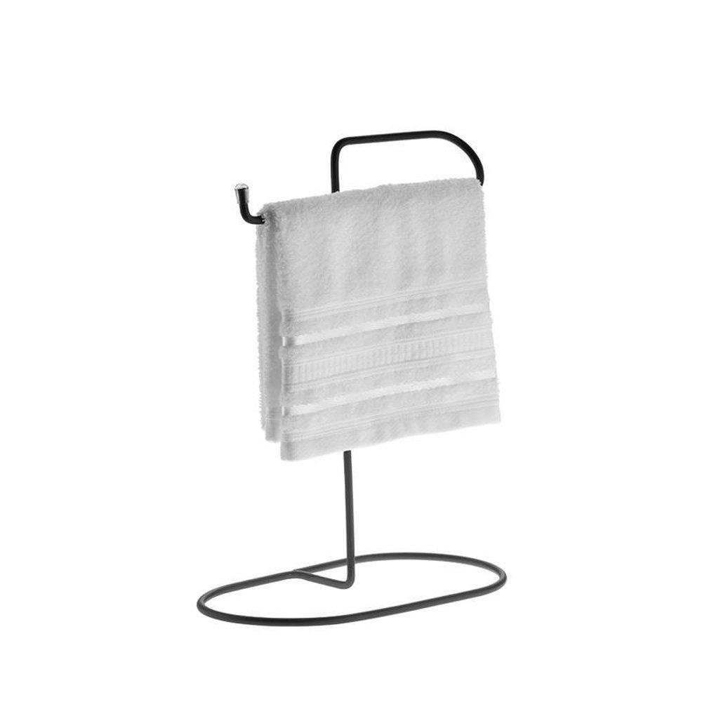 Porta Toalha / Lavabo Camomila Schmitt Cor Preto Fosco