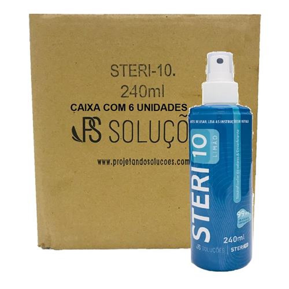 Anti-Odor e Desinfetante Steri-10 240 Ml - Caixa Com 24 Unidades