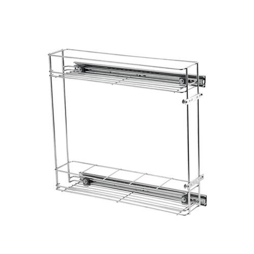 Porta Garrafas / Latas Slim - Lateral Com Trilho Telescópico Schmitt Cor Inox