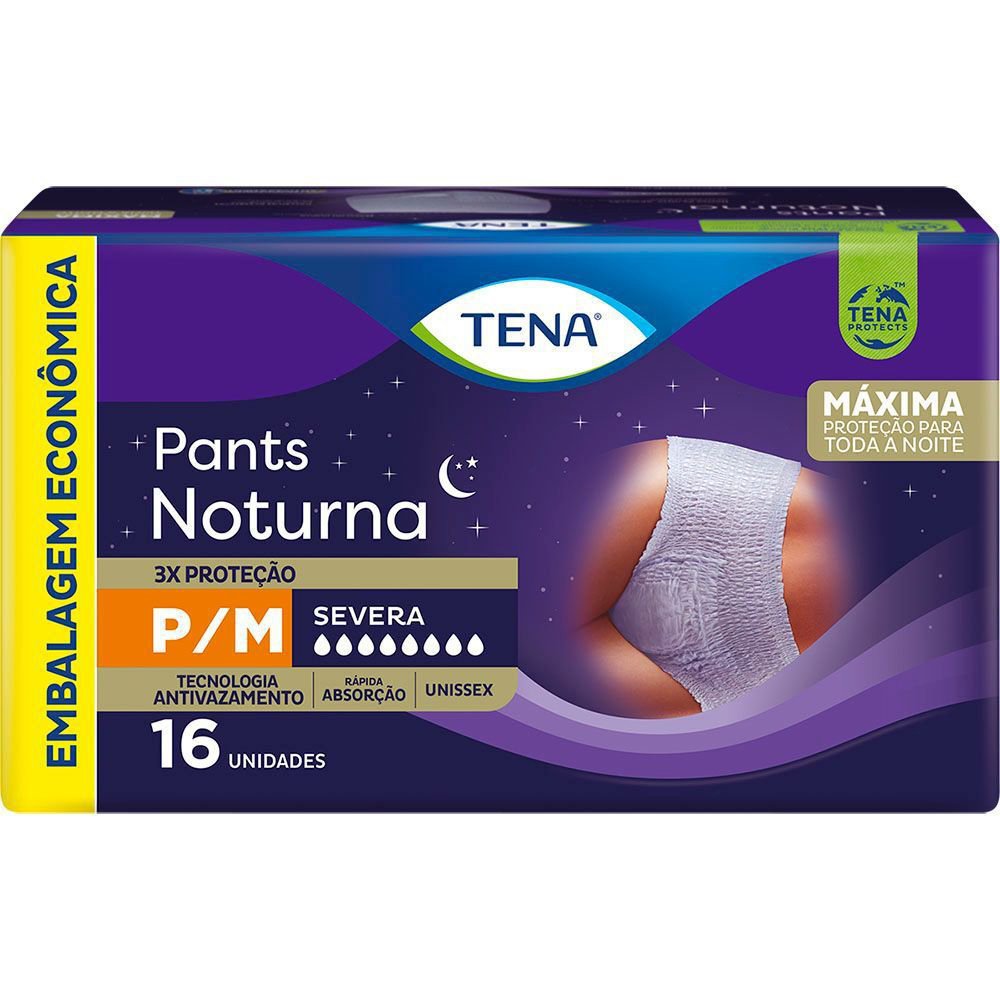 Roupa Íntima Tena Pants Norturna P/M Com 16 Unidades