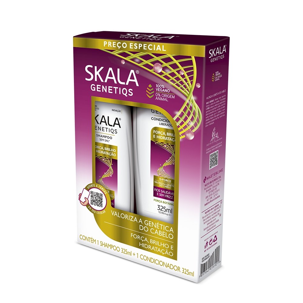Shampoo + Condicionador Skala Genetiqs Força e Brilho 325ml