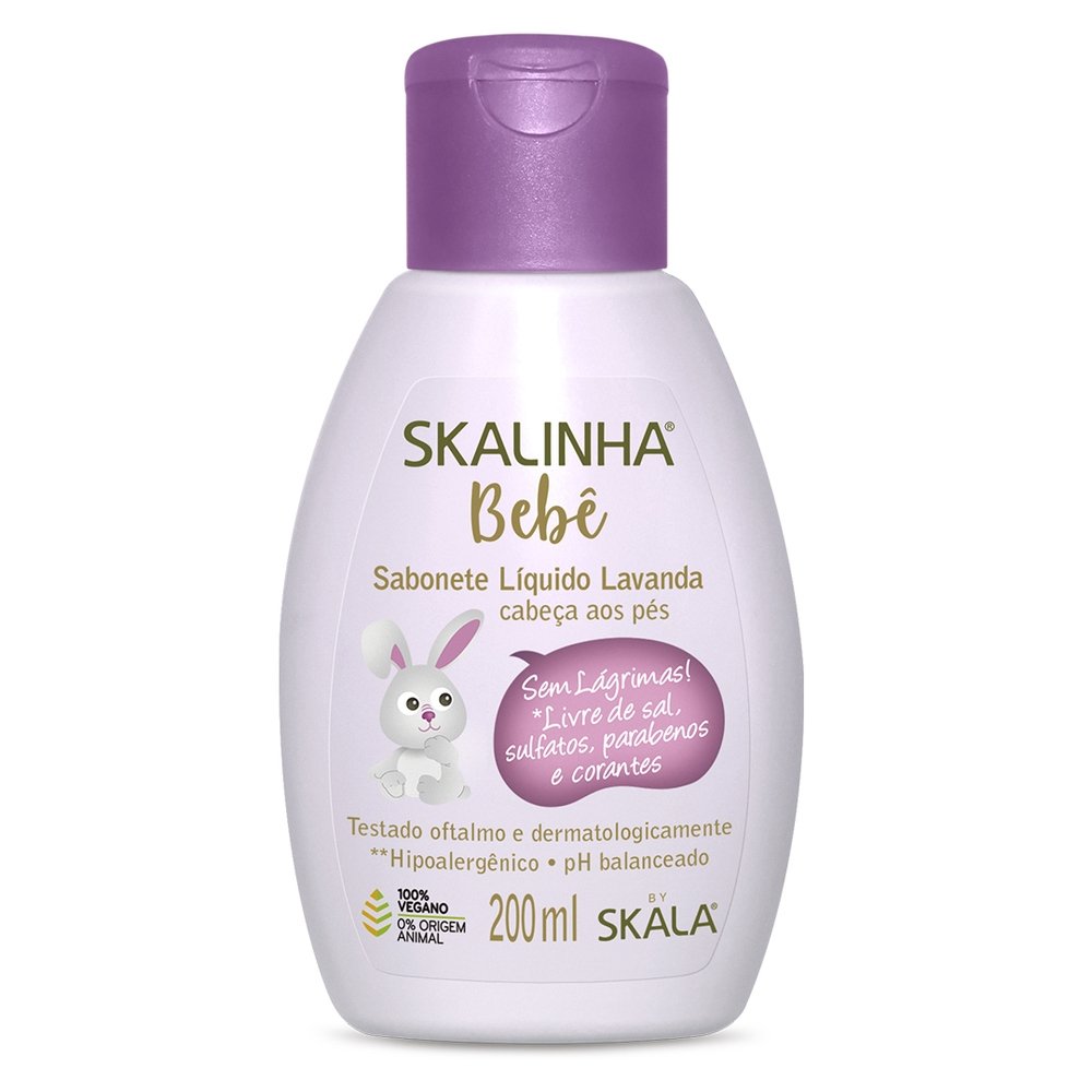 Sabonete Líquido Skalinha Bebê Lavanda 200ml