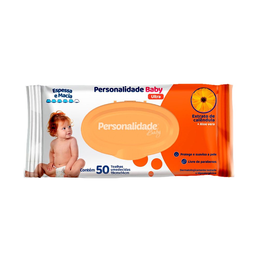 Toalha Umedecida Personalidade Baby Ultra Flip Top 50 Unidade
