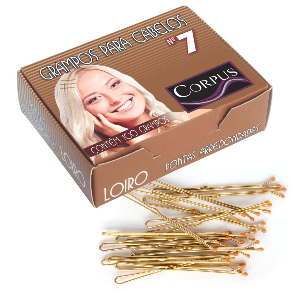 Grampo Para Cabelo Loiro N&#250;mero 7 Corpus