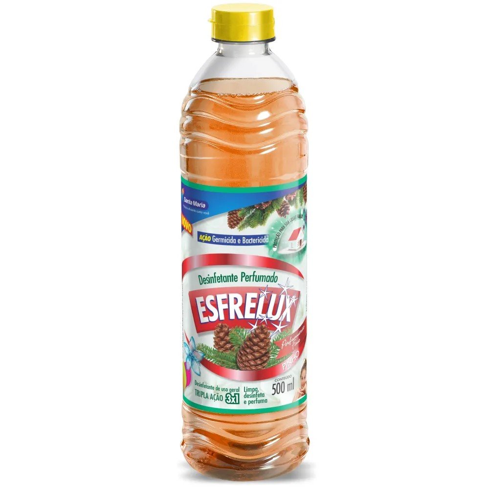 Desinfetante Esfrelux Pinho 500ml - Caixa com 12 Unidades