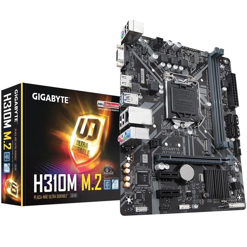 Placa Mãe Gigabyte H310m M.2 Intel Lga 1151 8ª Geração Matx Ddr4