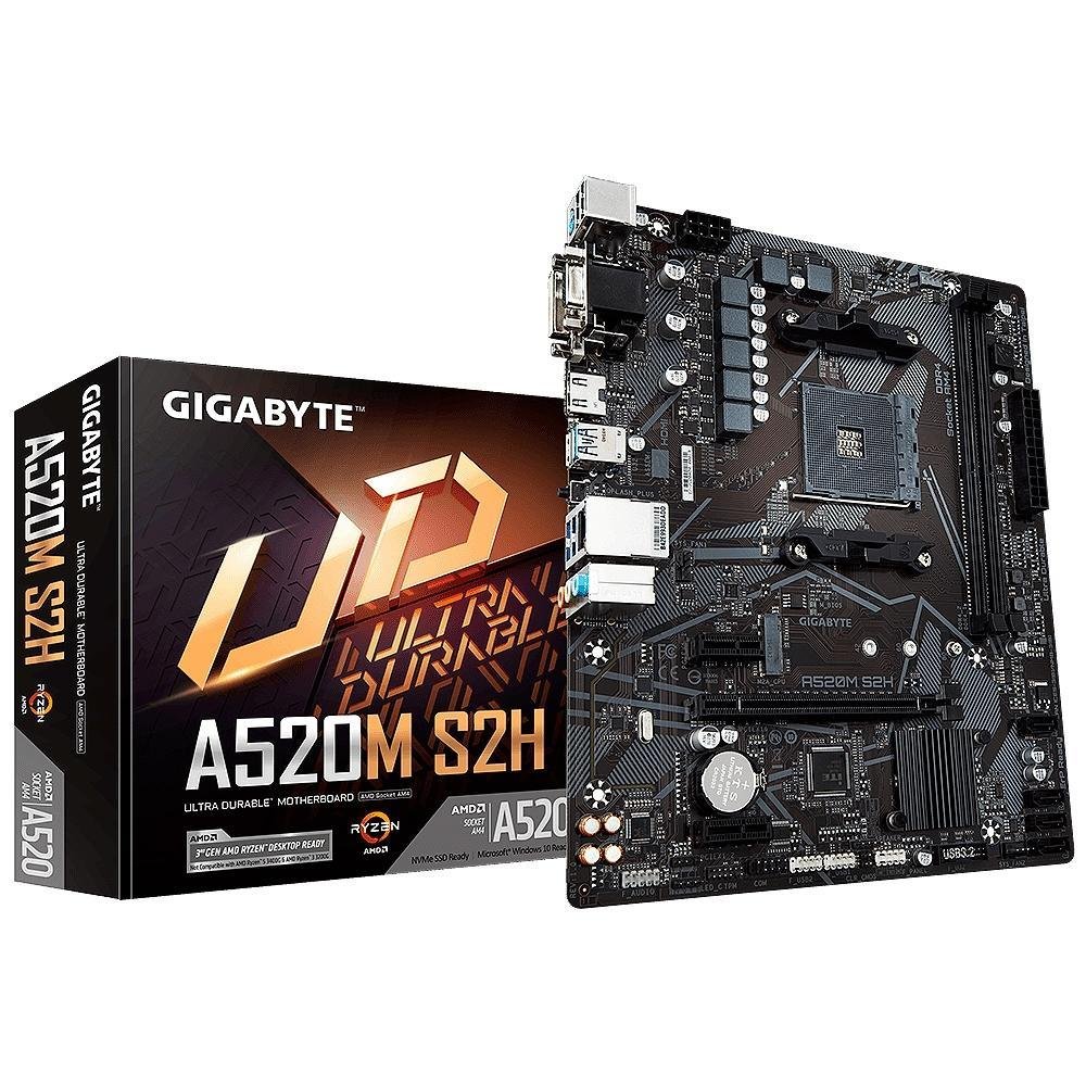 Placa Mãe Gigabyte A520m S2h Amd Am4 Matx Ddr4