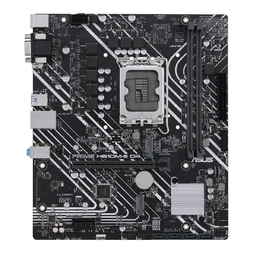 Placa Mãe Asus para Intel 1700 H610M-E D4 Prime 2xDDR4 mATX 90MB19N0-C1BAY0