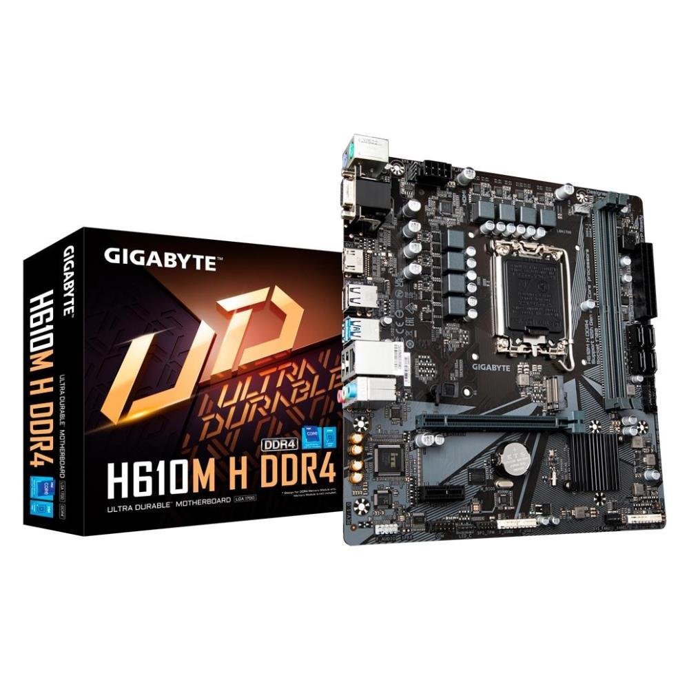 Placa Mãe Gigabyte H610M H DDR4 LGA 1700 12ª Ger mATX M.2