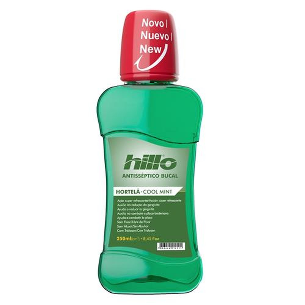 Enxaguante Antisséptico Bucal Hillo Hortelã Cool Mint 250 ML