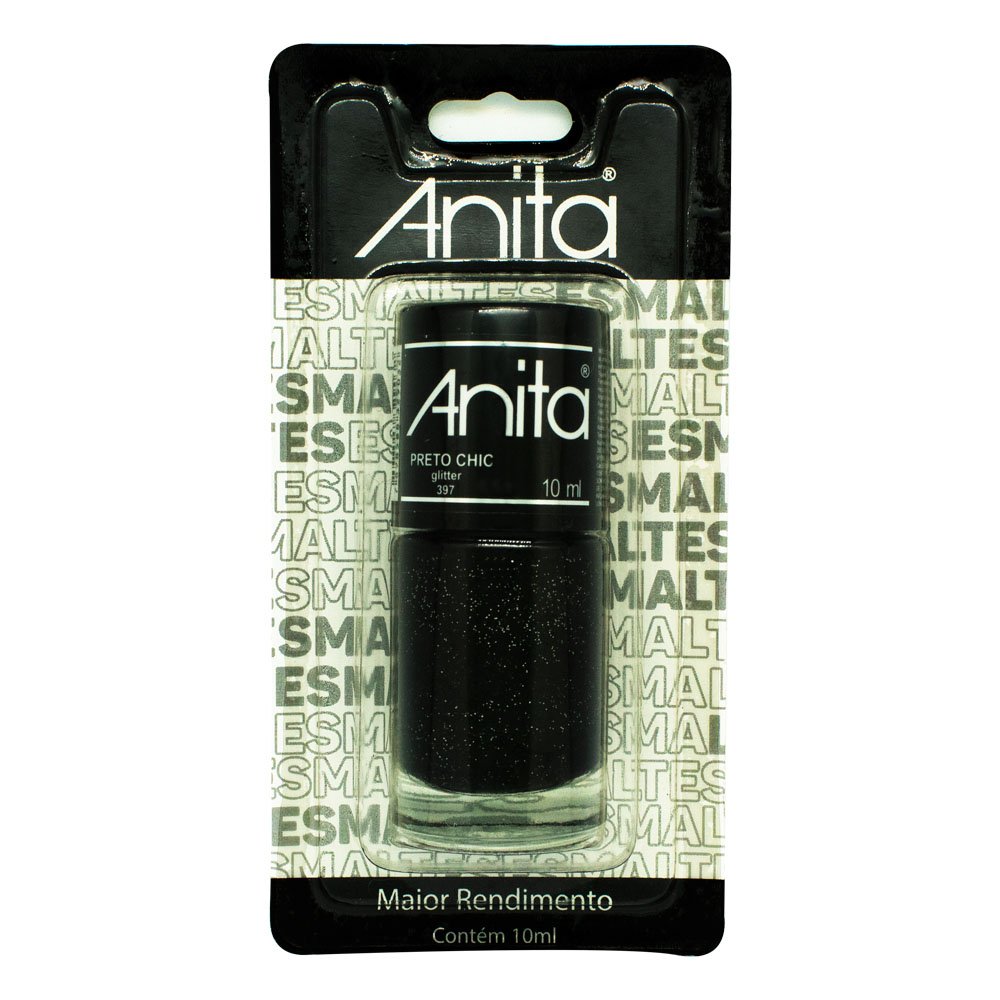 Esmalte Anita Preto Chic Blister - Caixa com 6 Unidades
