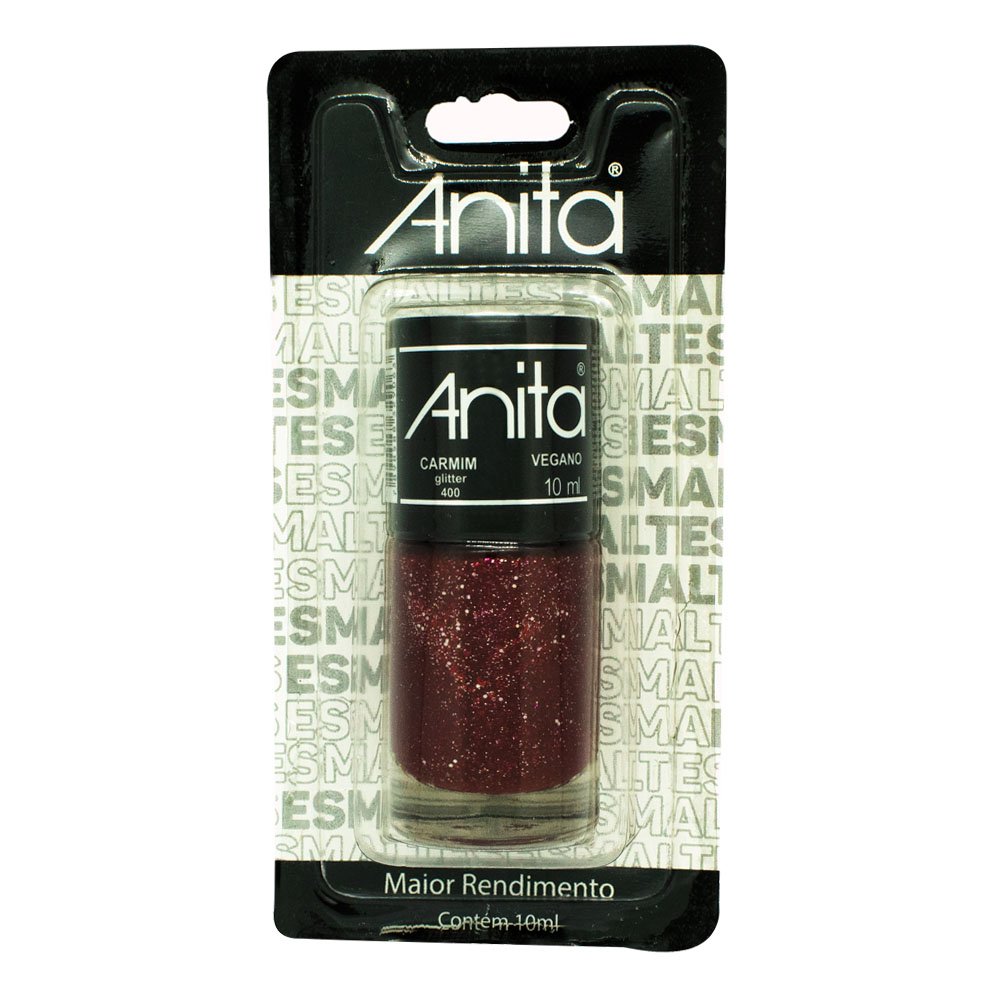 Esmalte Anita Carmim Blister - Caixa com 6 Unidades