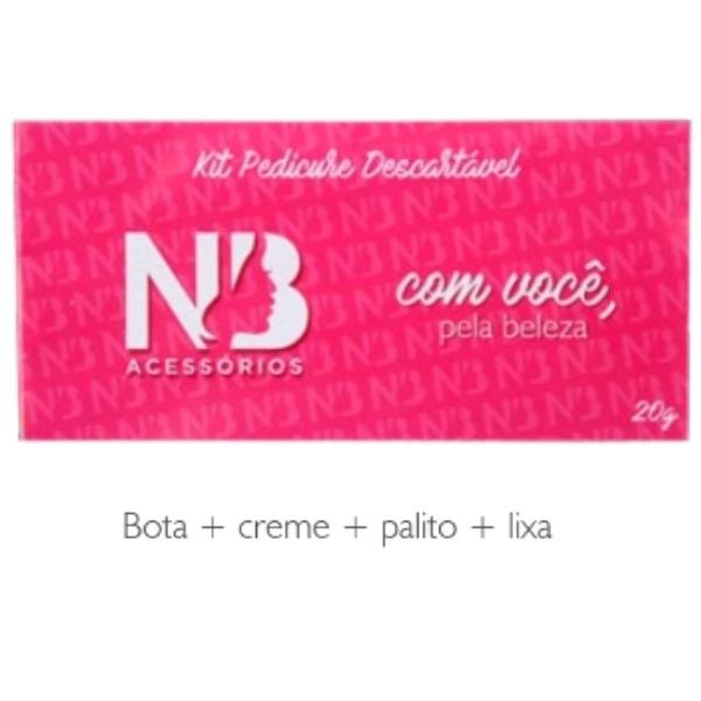 Kit Bota Higiênica Conjunto Com Bota Plástica / Creme/ Palito / Lixa