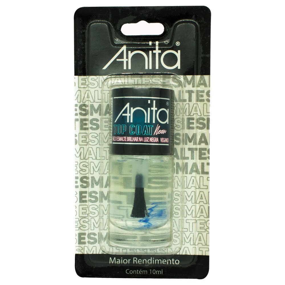 Esmalte Anita Top Coat Neon Blister - Caixa com 6 Unidades
