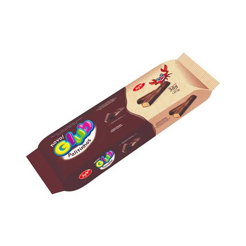 Palito Tradidicional Glub Coberto com Chocolate Sagra 35x38 gr