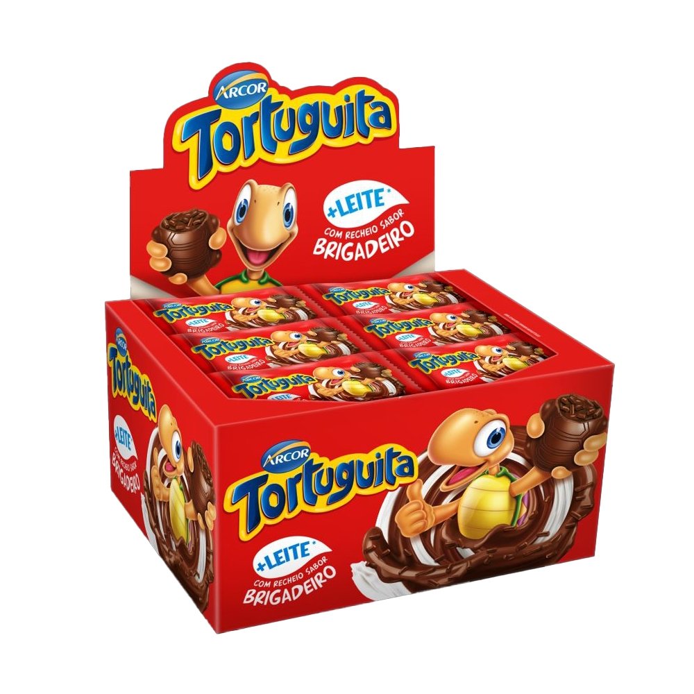 Chocolate Arcor Tortuguita Brigadeiro 15,5g - Embalagem com 24 Unidades