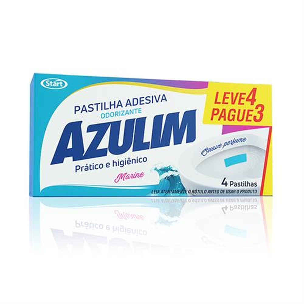 Pastilha Adesiva Azulim Marine Leve 4, Pague 3 48x1