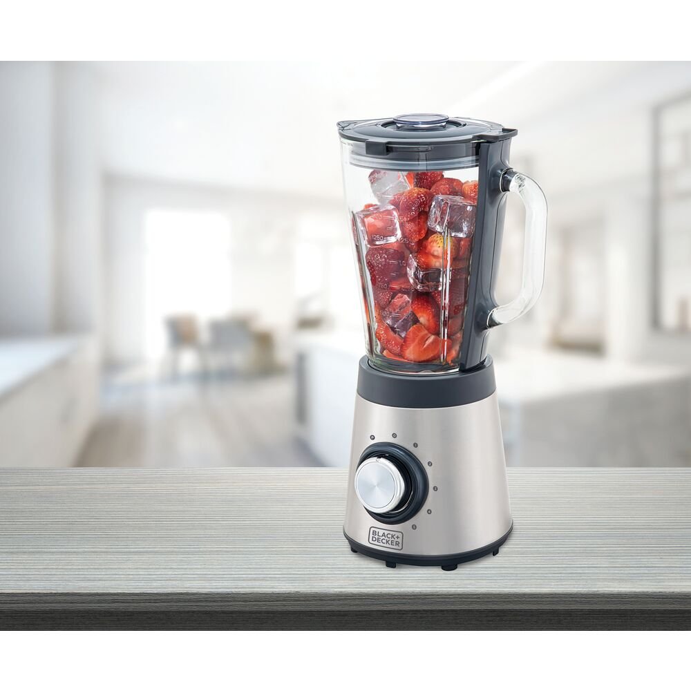 Liquidificador em Inox com Jarra de Vidro Linha Gourmand Gris Black+Decker, 5 Velocidades + Pulsar, 700W L7000GB2 220V